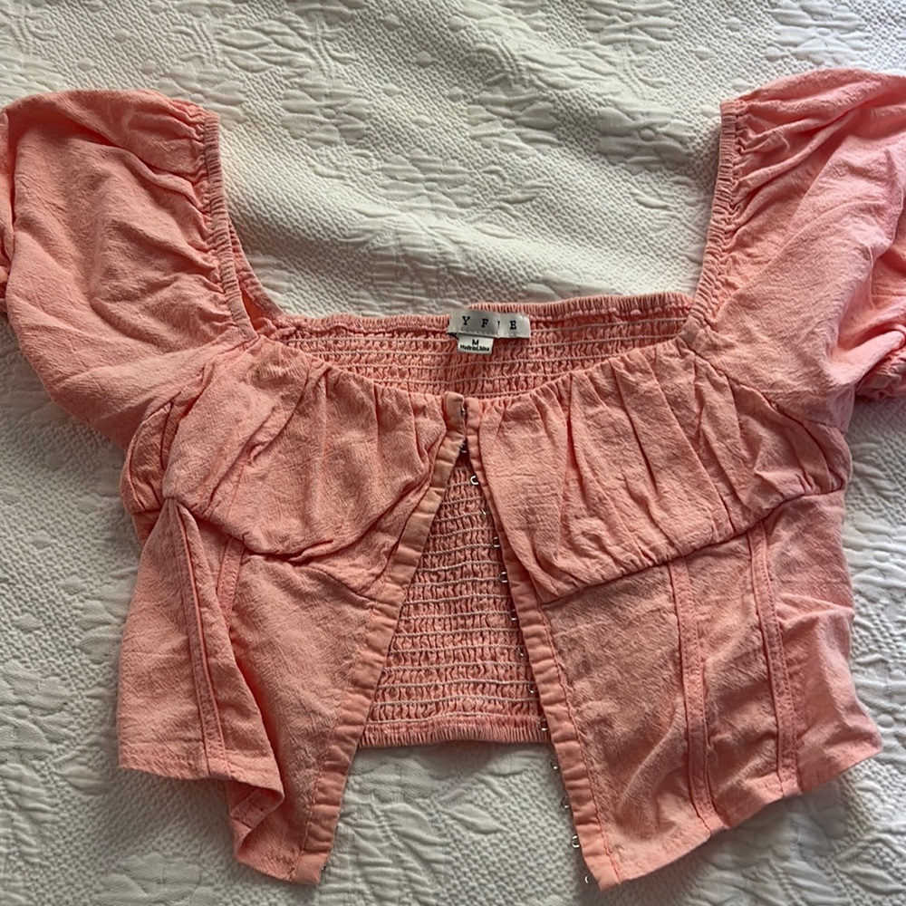 Peach corset style top